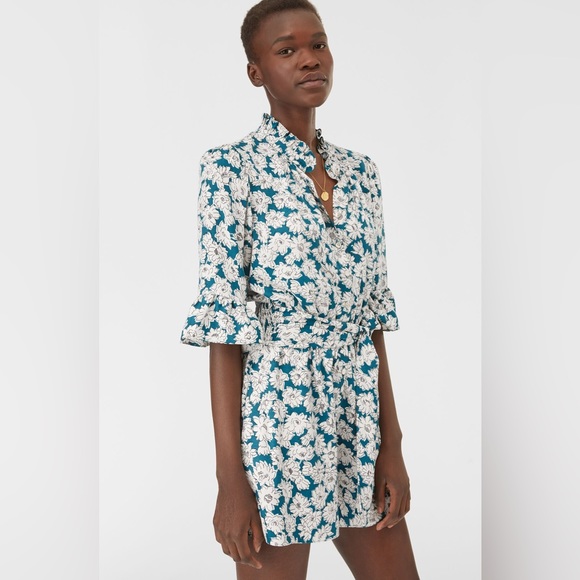 Rebecca Taylor Serene Floral Romper ✨ - Picture 1 of 8